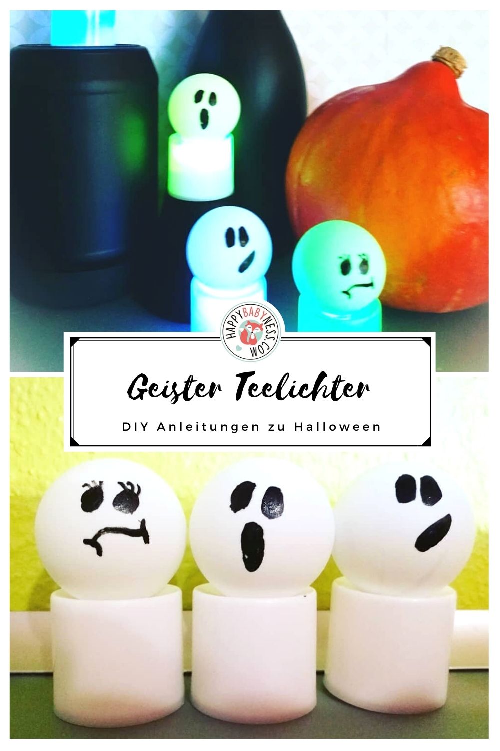 DIY_Anleitung_Halloween_Basteln_mit_Kindern_Dekoration_Geister_Teelichter_happybabyness.com